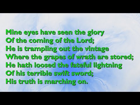 Mine Eyes Have Seen the Glory (Battle Hymn of the Republic - 4vv) [with lyrics for congregations]